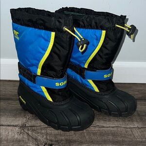 Sorel Kids' Black and Blue Snow Boots Big Kids 1